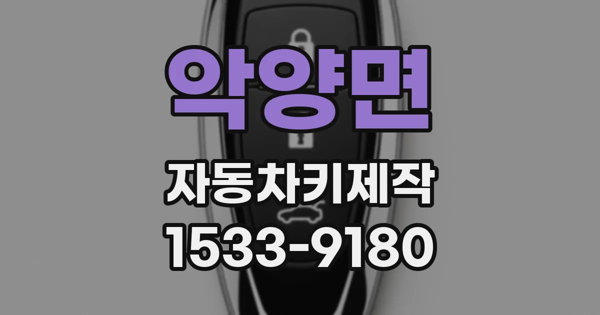 악양면 자동차키제작