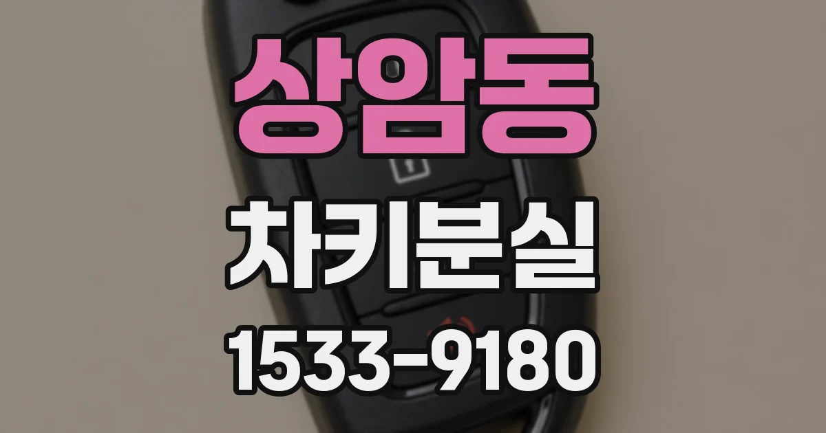 상암동 차키분실