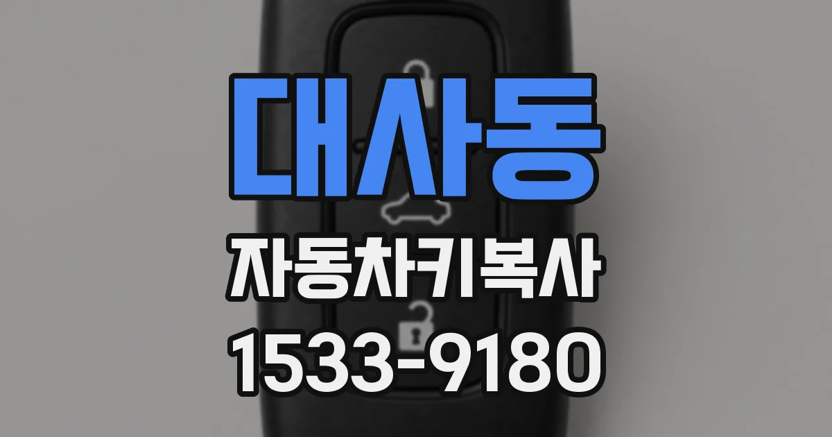 대사동 자동차키복사