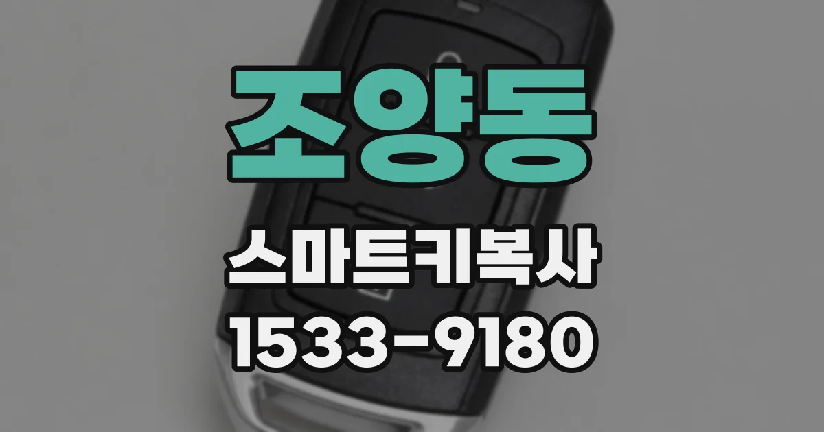 조양동 스마트키복사