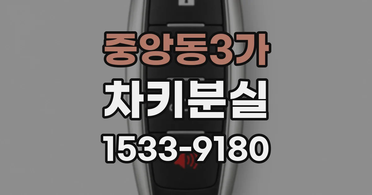 중앙동3가 차키분실