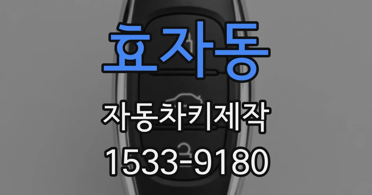 효자동 자동차키제작