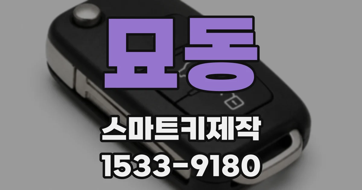 묘동 스마트키제작