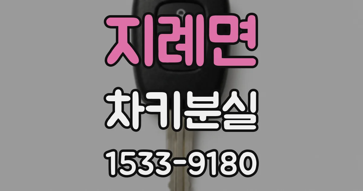 지례면 차키분실