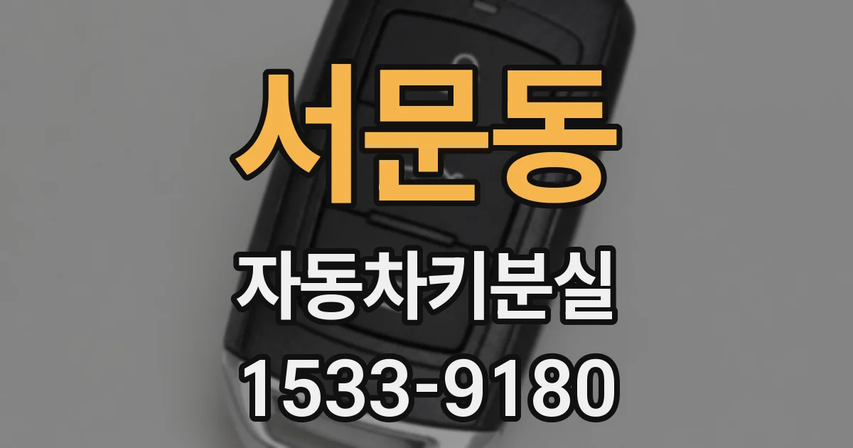 서문동 자동차키분실