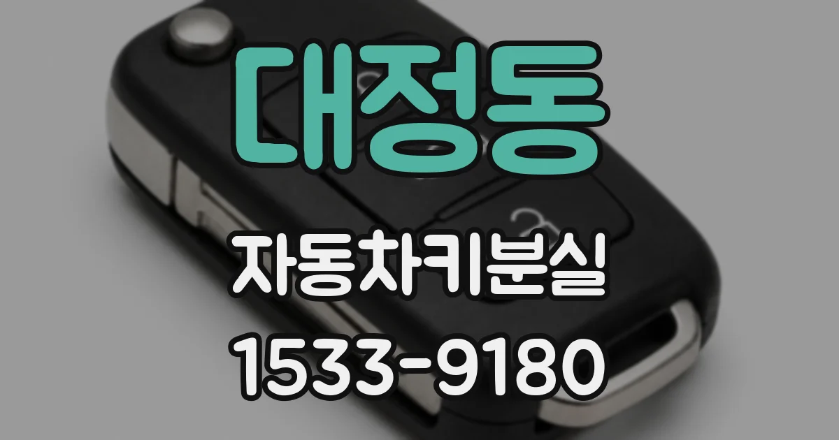 대정동 자동차키분실