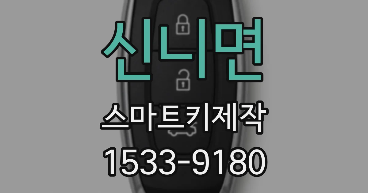 신니면 스마트키제작
