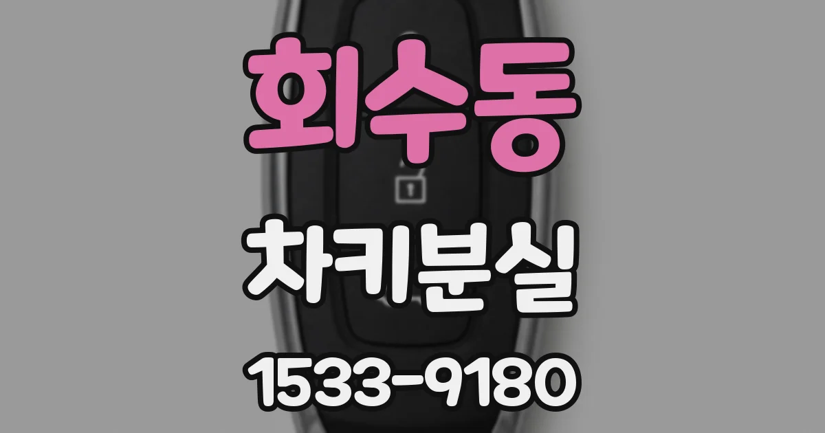 회수동 차키분실