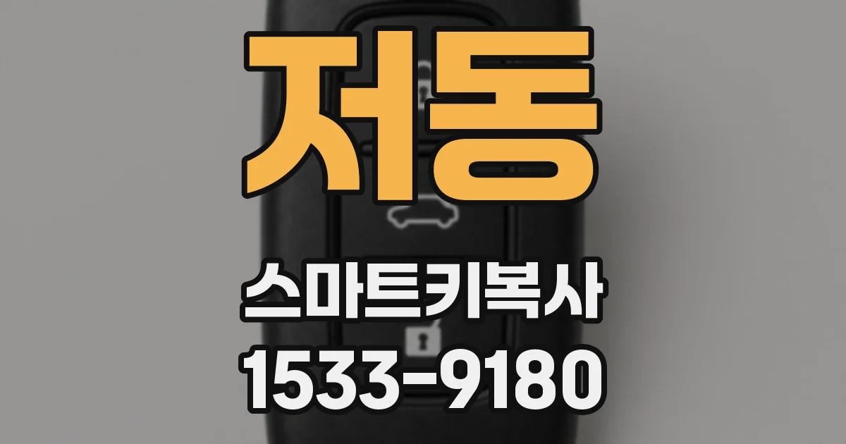 저동 스마트키복사