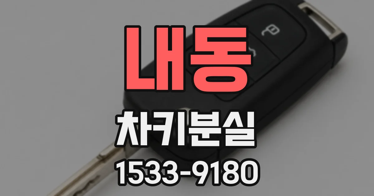 내동 차키분실