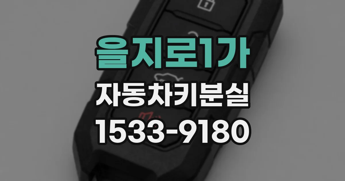 을지로1가 자동차키분실