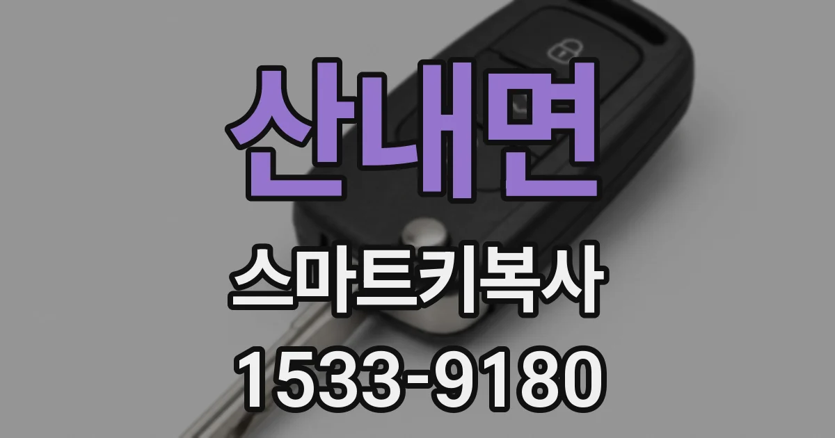 산내면 스마트키복사