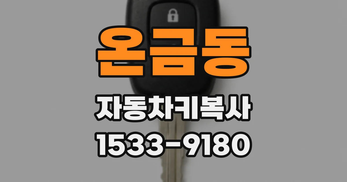 온금동 자동차키복사