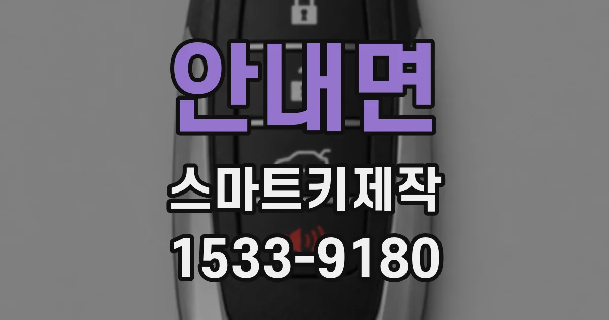 안내면 스마트키제작