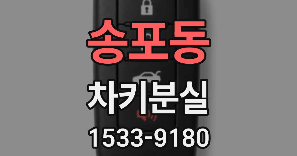 송포동 차키분실