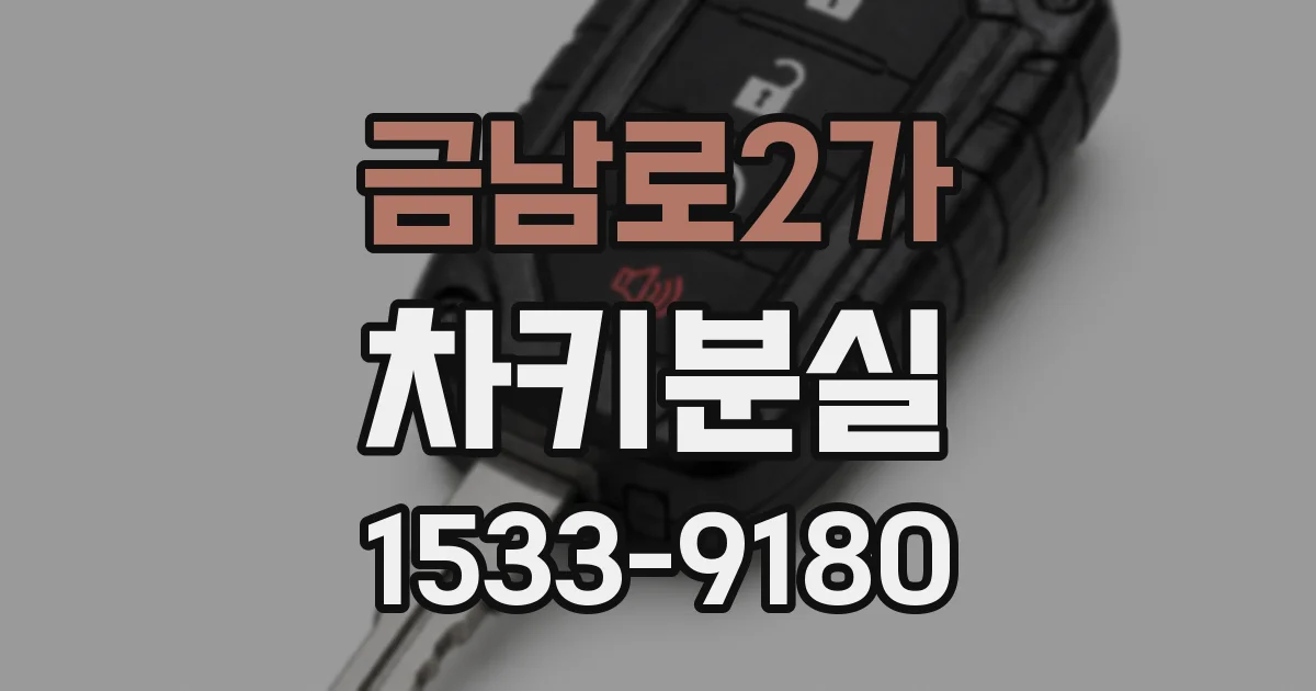 금남로2가 차키분실