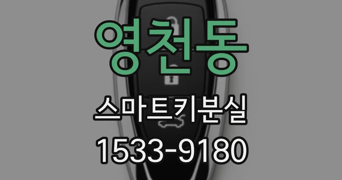 영천동 스마트키분실