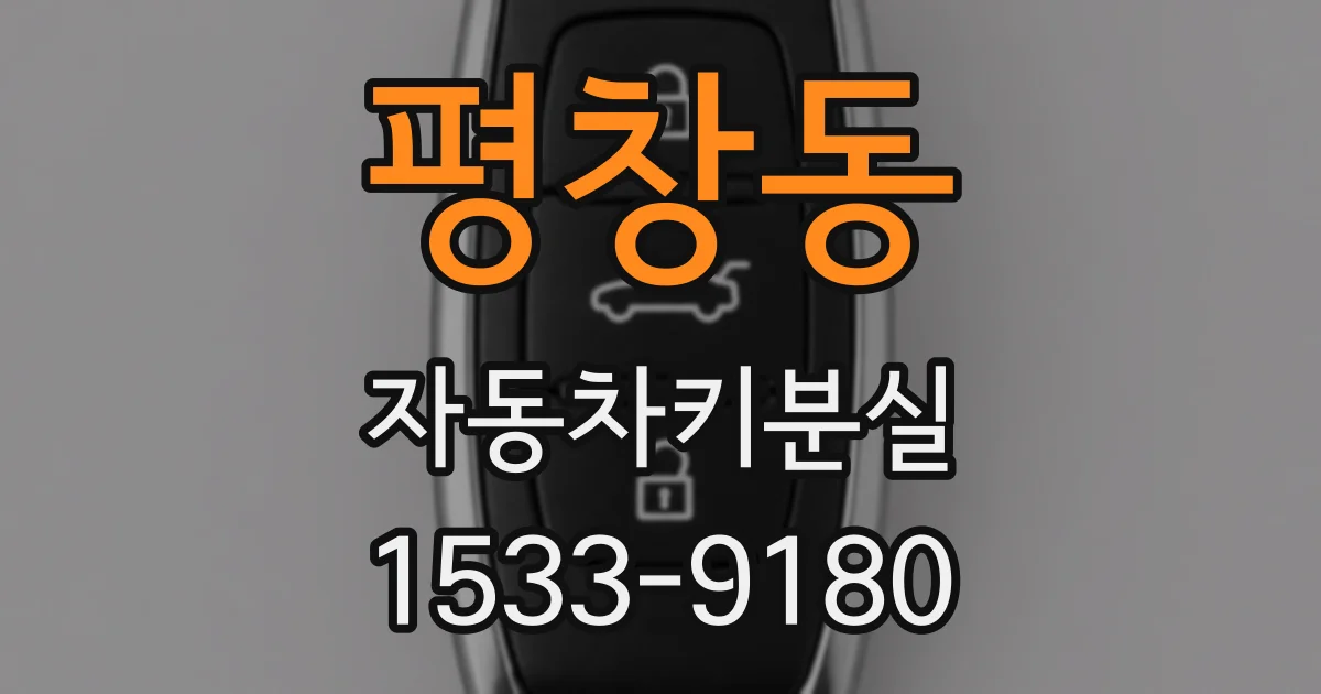 평창동 자동차키분실