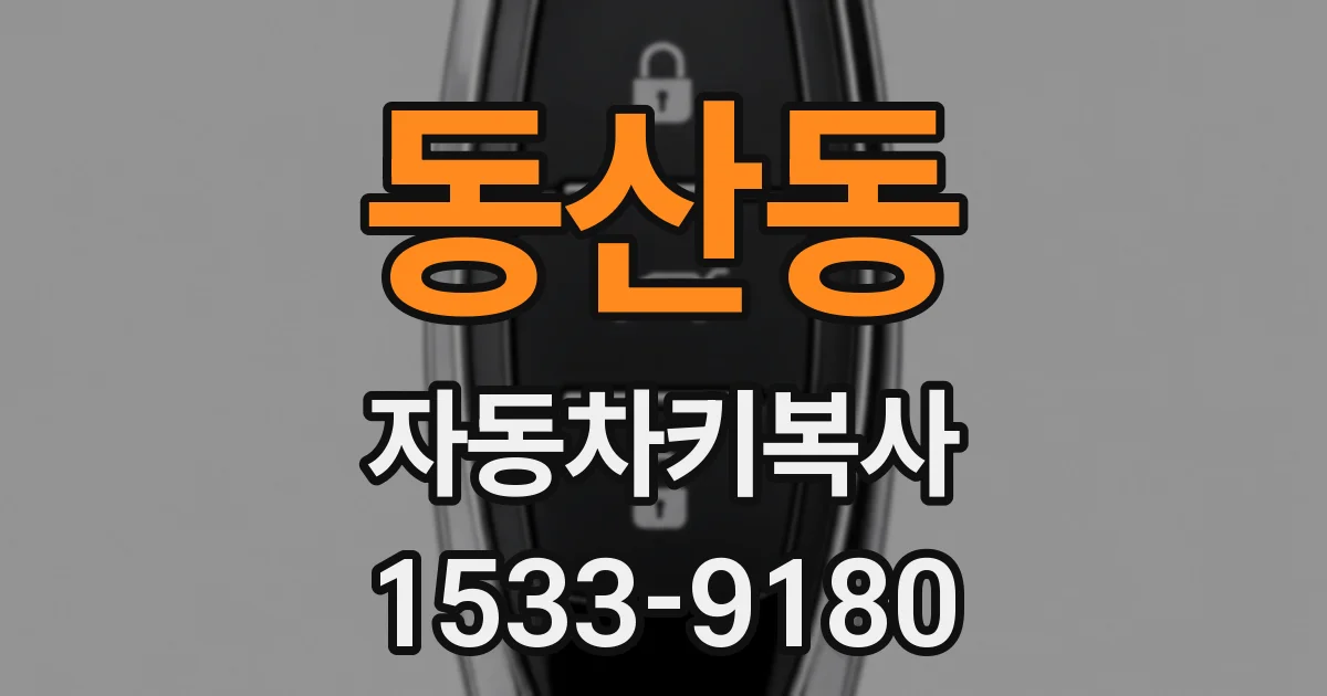동산동 자동차키복사