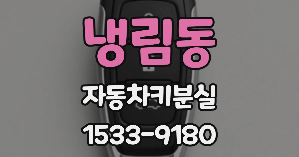 냉림동 자동차키분실