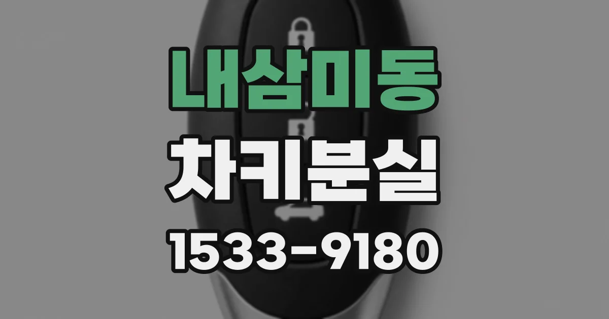 내삼미동 차키분실