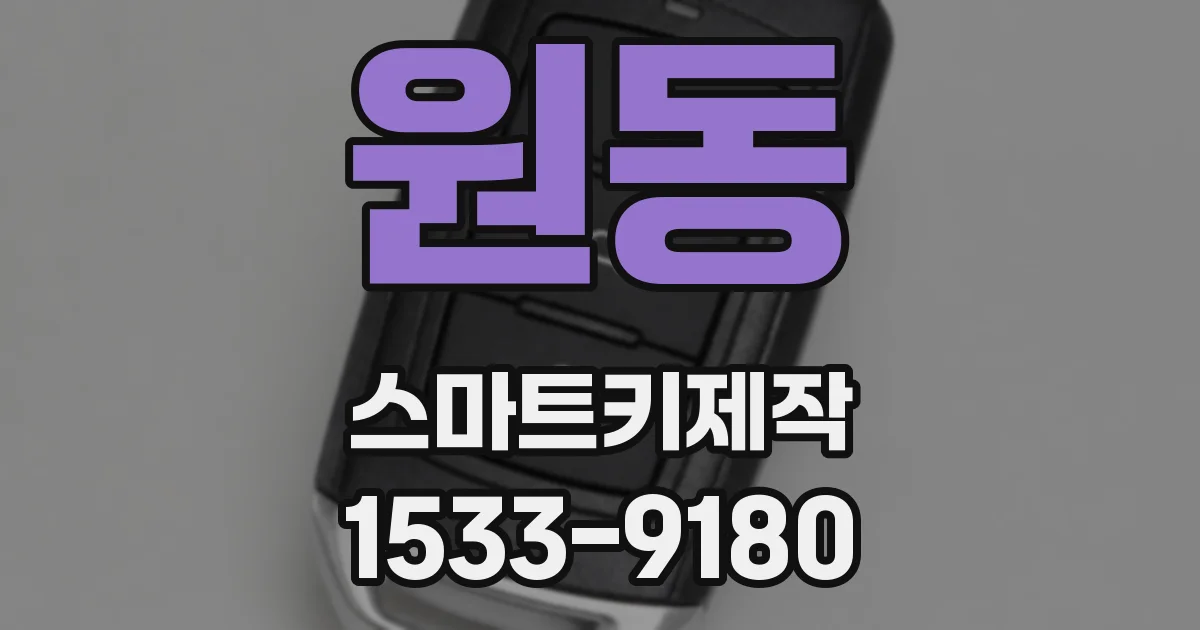 원동 스마트키제작