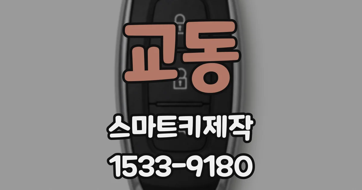교동 스마트키제작