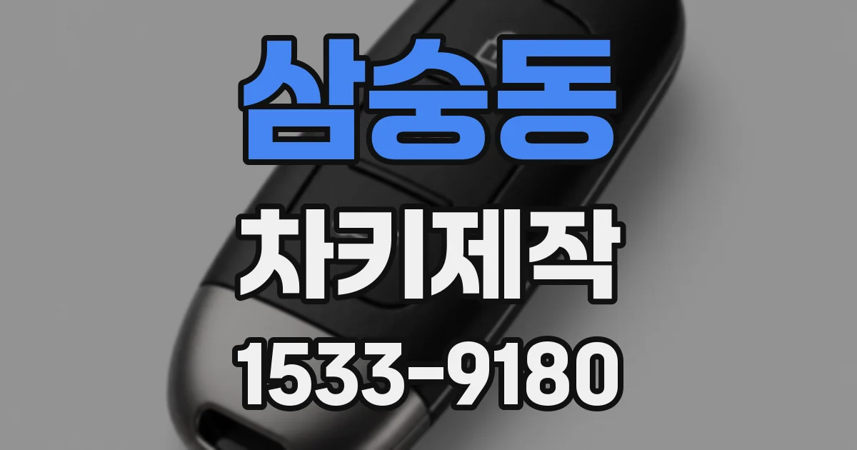 삼숭동 차키제작