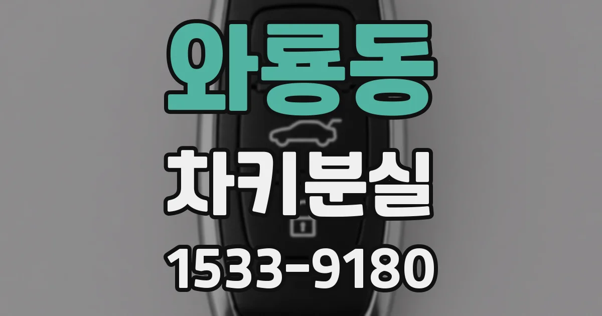 와룡동 차키분실