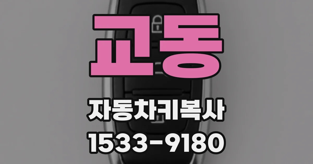 교동 자동차키복사