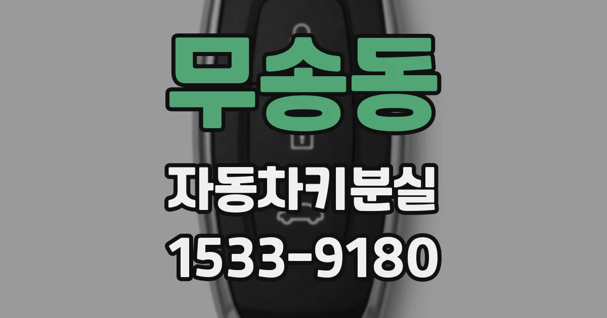 무송동 자동차키분실