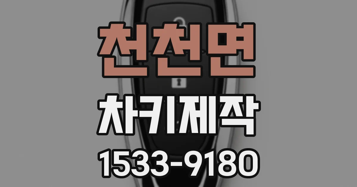 천천면 차키제작