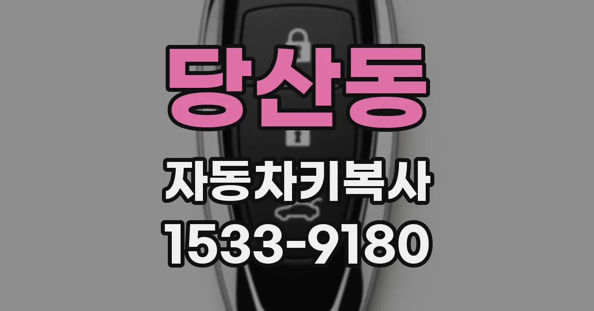 당산동 자동차키복사