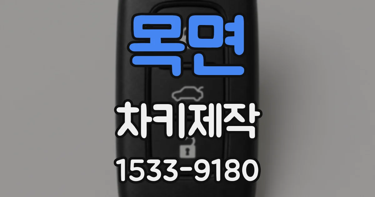 목면 차키제작