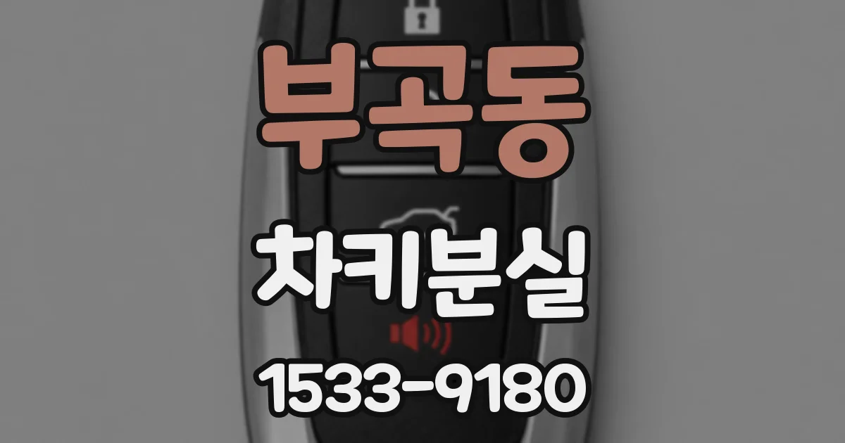부곡동 차키분실