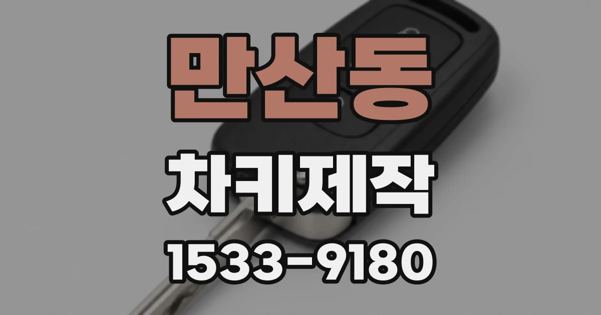 만산동 차키제작