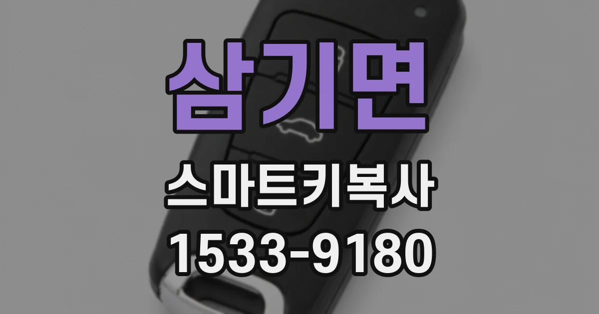 삼기면 스마트키복사