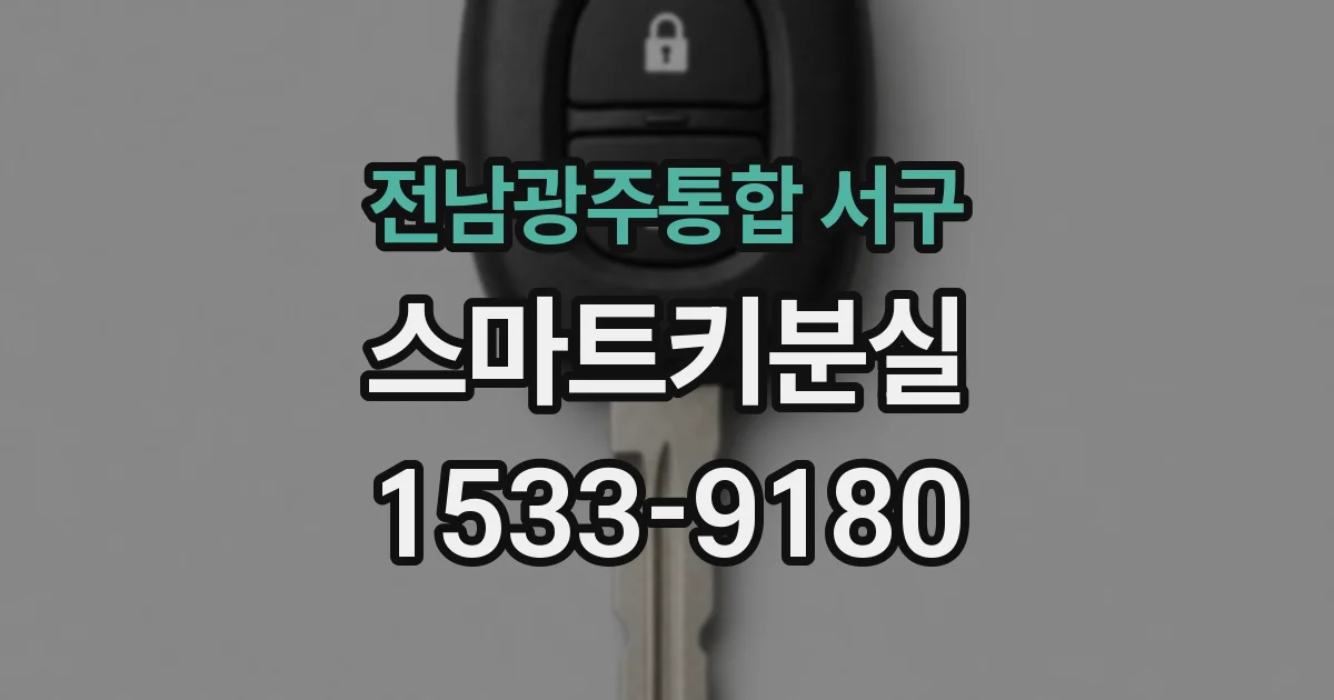 전남광주통합 서구 스마트키분실