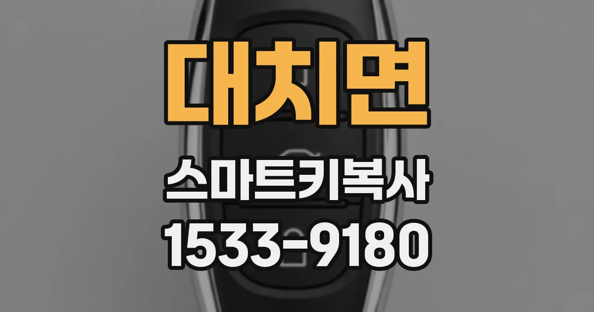 대치면 스마트키복사