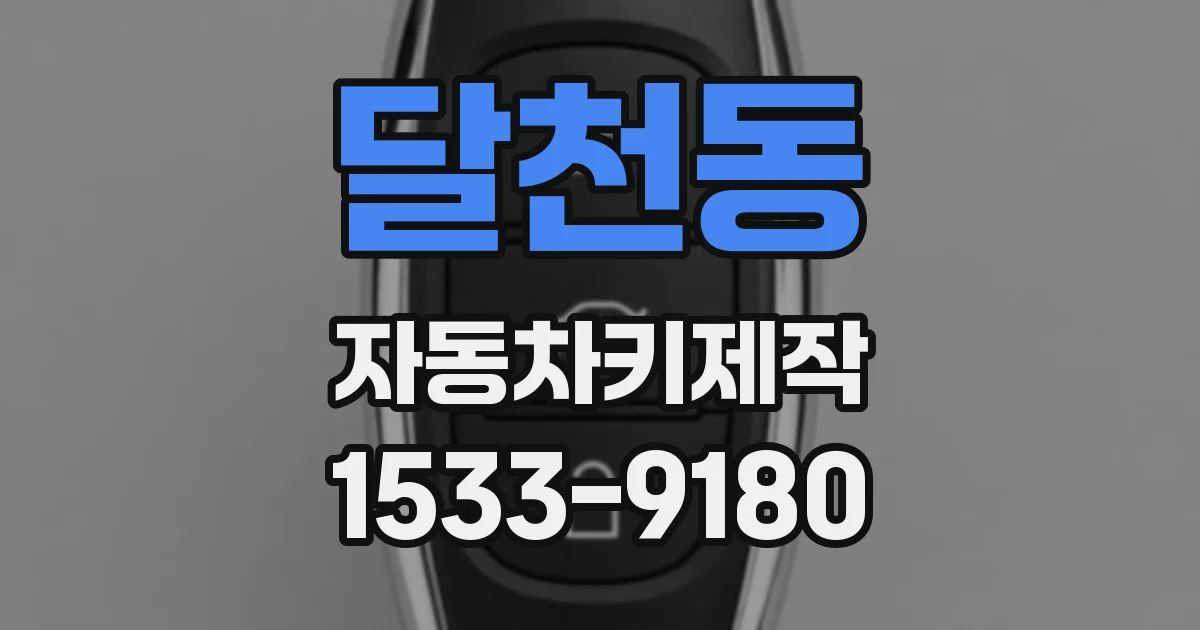 달천동 자동차키제작