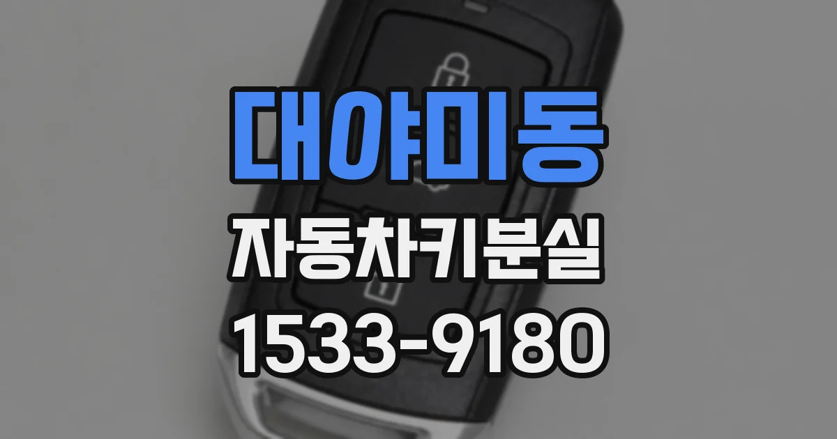 대야미동 자동차키분실
