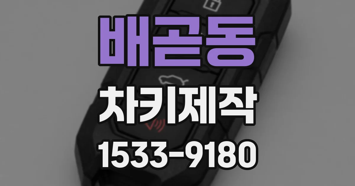 배곧동 차키제작