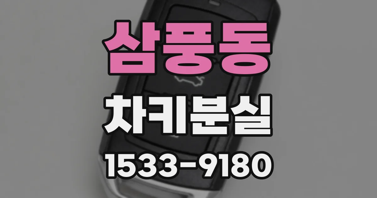 삼풍동 차키분실