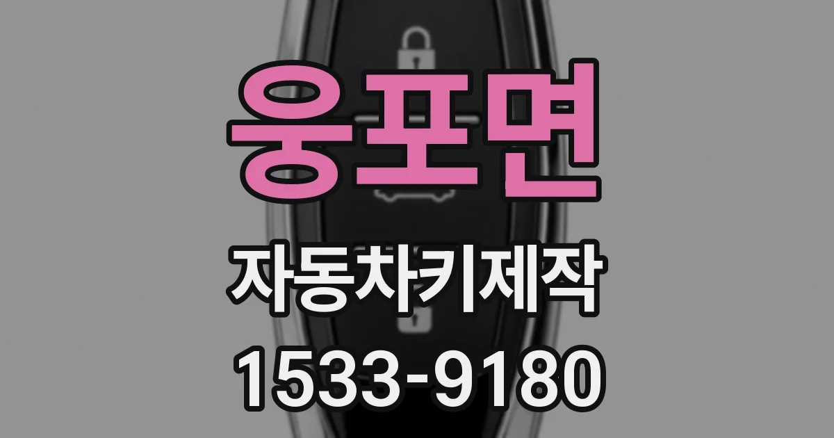 웅포면 자동차키제작