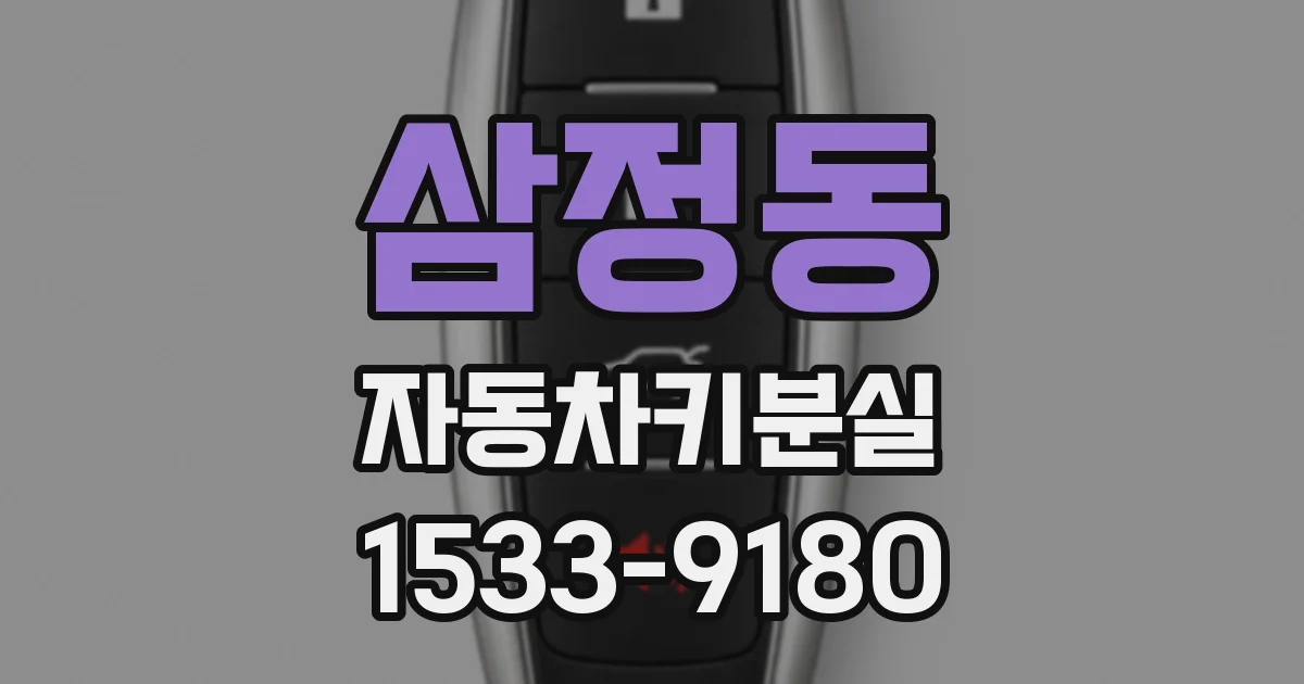 삼정동 자동차키분실