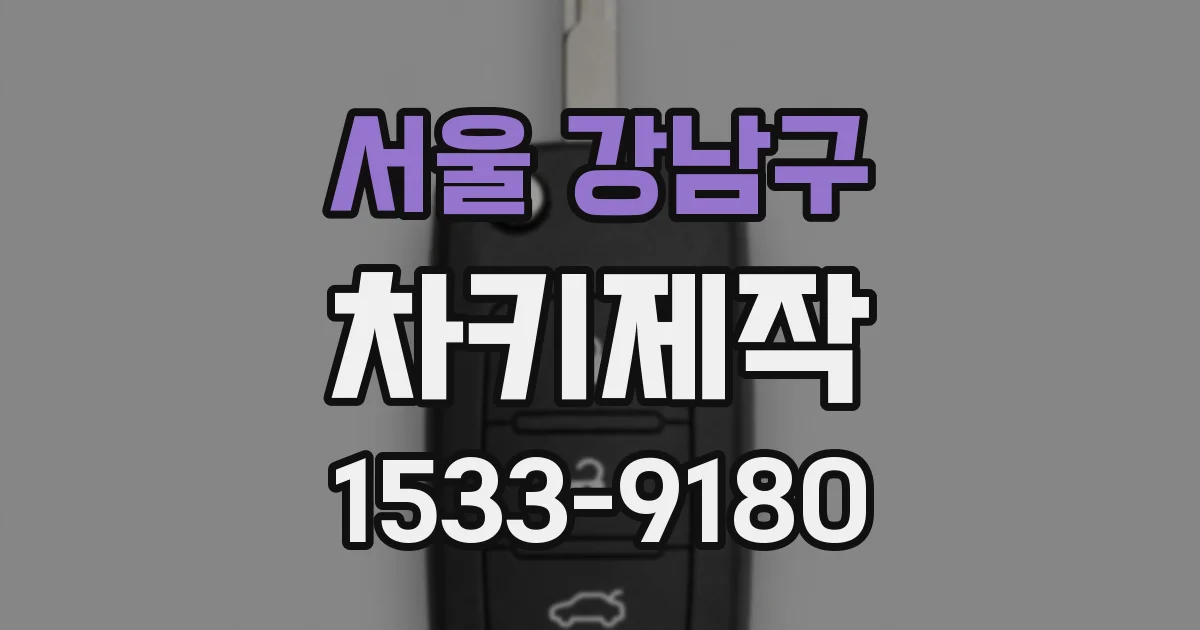 서울 강남구 차키제작