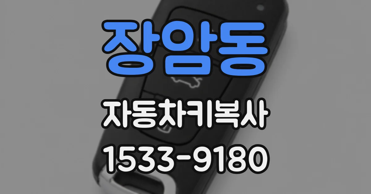 장암동 자동차키복사