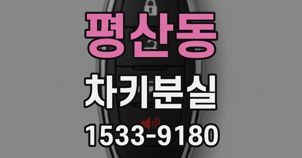 평산동 차키분실