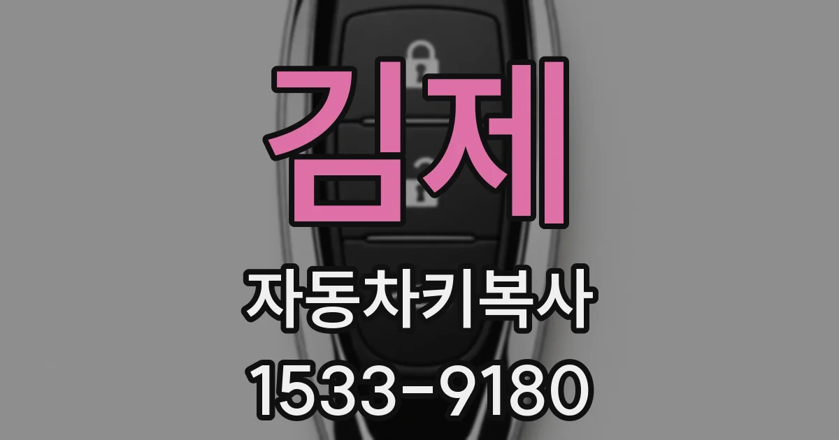 김제 자동차키복사