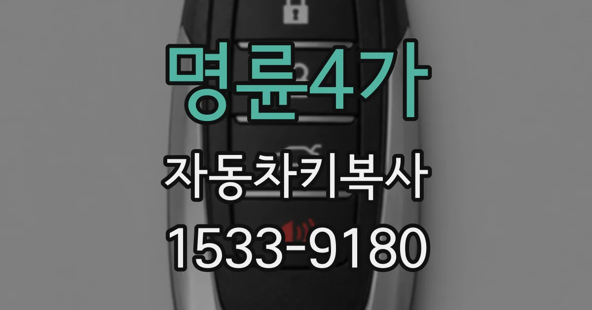 명륜4가 자동차키복사